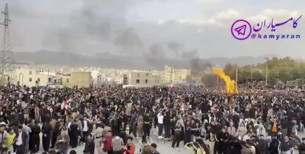 مراسم جشن نوروز در روز سوم فروردین ۱۴۰۱ در کامیاران استان کردستان+ویدئو