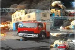 آتش‌سوزی کارخانه تولید الکل در قم