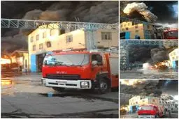 آتش‌سوزی کارخانه تولید الکل در قم