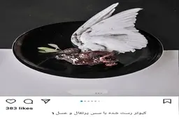 غذای زجرآور رستورانی در تهران+عکس| تزئین عجیب غذا در رستورانی در تهران