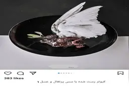 غذای زجرآور رستورانی در تهران+عکس| تزئین عجیب غذا در رستورانی در تهران