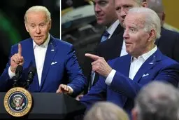 لحظه‌ی خرابکاری پرنده روی کت بایدن هنگام سخنرانی! +ویدئو 