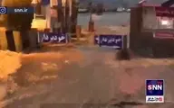 تبدیل عوارضی آزاد راه خرم آباد_ پل زال به رودخانه ای خروشان + ویدئو 