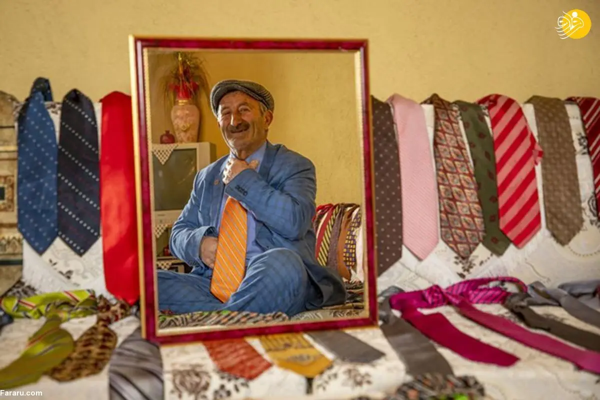  آقای کراوات! پیرمرد روستایی که ۱۵۰۰ کروات دارد!+تصاویر