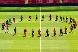 حرکت نمادین لیورپولی ها به یاد جورج فلوید
