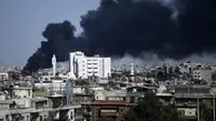 آتش‌سوزی گسترده در جنوب دمشق