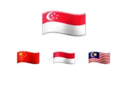 تصویر جالب از ترکیب طرح سه تا پرچم از کشورای همسایه این ترکیب رو درست کرد | راز مخوف پرچم سنگاپور + عکس