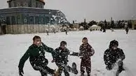 برهم زدن شادی فلسطینی ها در هنگام برف بازی!+ویدئو
