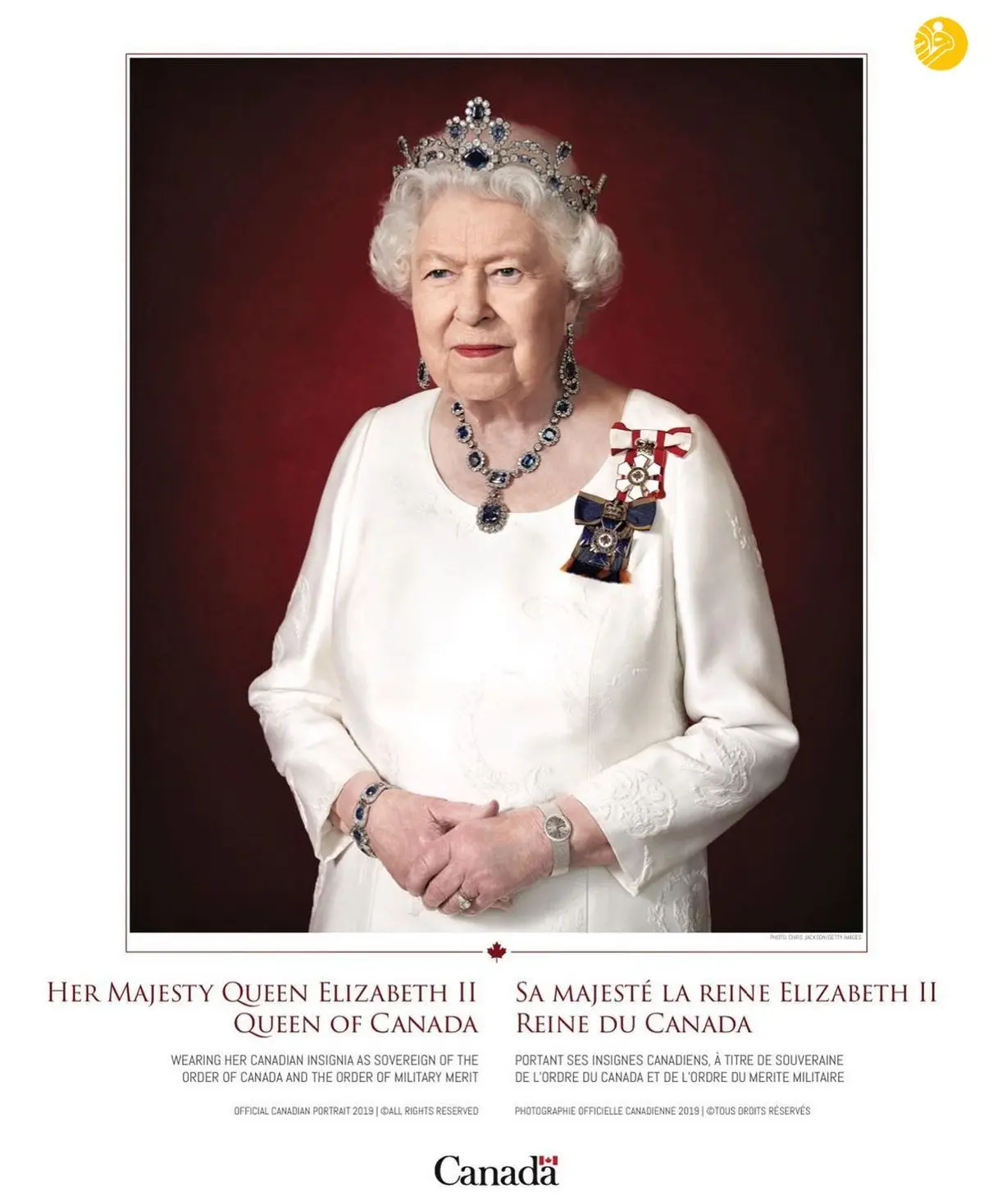 رونمایی از پرتره جدید ملکه کانادا 