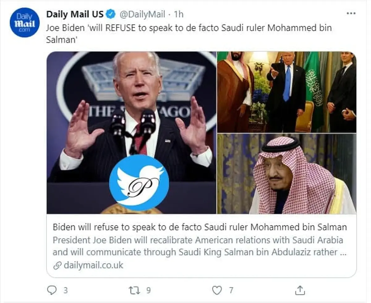  بی محلی بایدن به بن سلمان