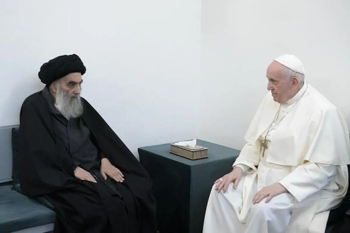 
مواضع حکیمانه آیت‌الله سیستانی در دیدار پاپ مایه عزت اسلام شد
