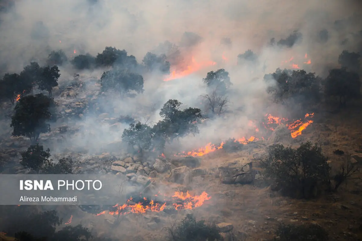 آسیب های جدی آتش‌سوزی نقطه‌ای در جنگل‌ها و مراتع