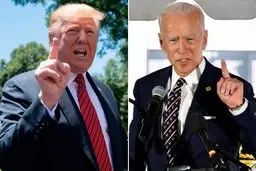 ترامپ ۸ درصد از بایدن عقب افتاد