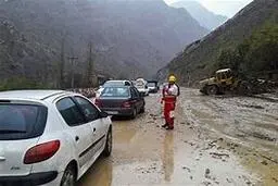 تصاویر اولیه از سیلاب وحشتناک امشب جاده چالوس را ببینید | سیل مخرت ناگهانی امشب در جاده چالوس+ ویدئو