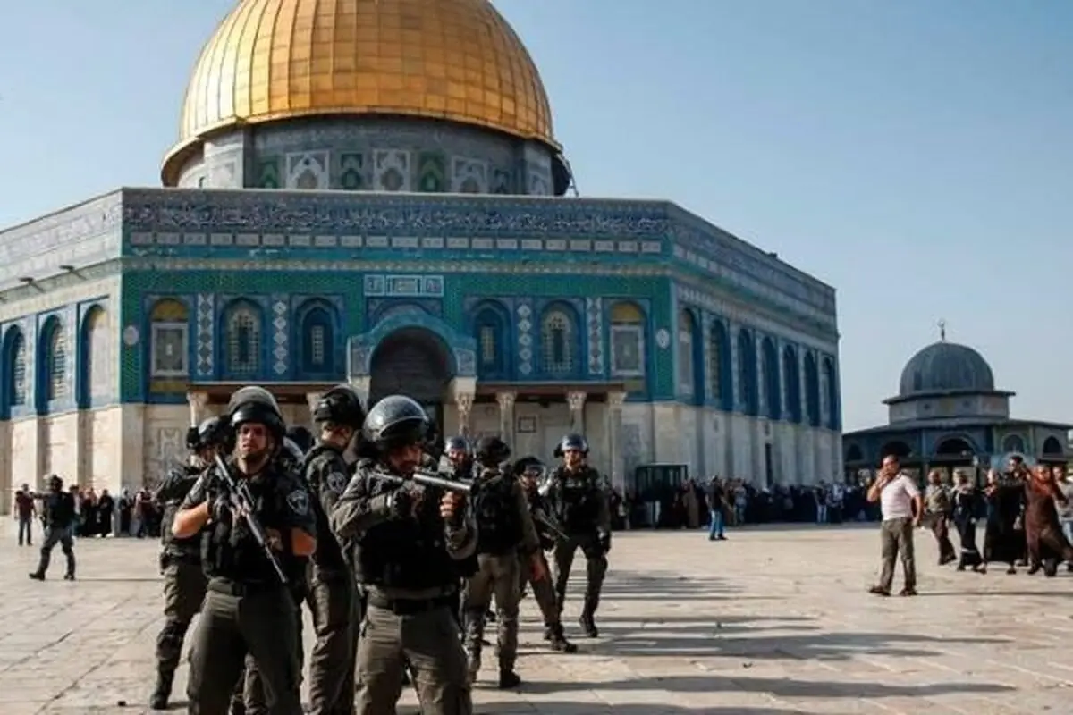 یورش صهیونیست‌ها به مسجدالاقصی +ویدئو