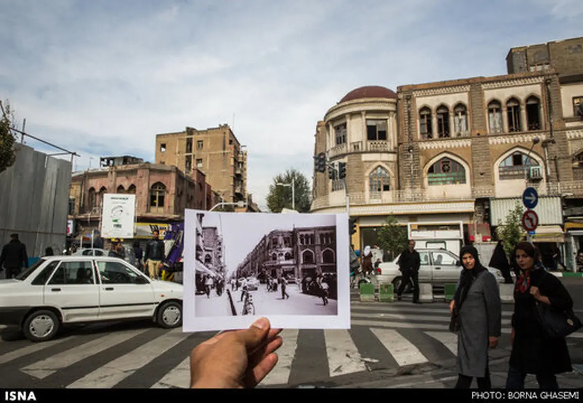 مقایسه قدیمی‌ترین عکس از خیابان لاله زار با لاله زار امروزی! + عکس