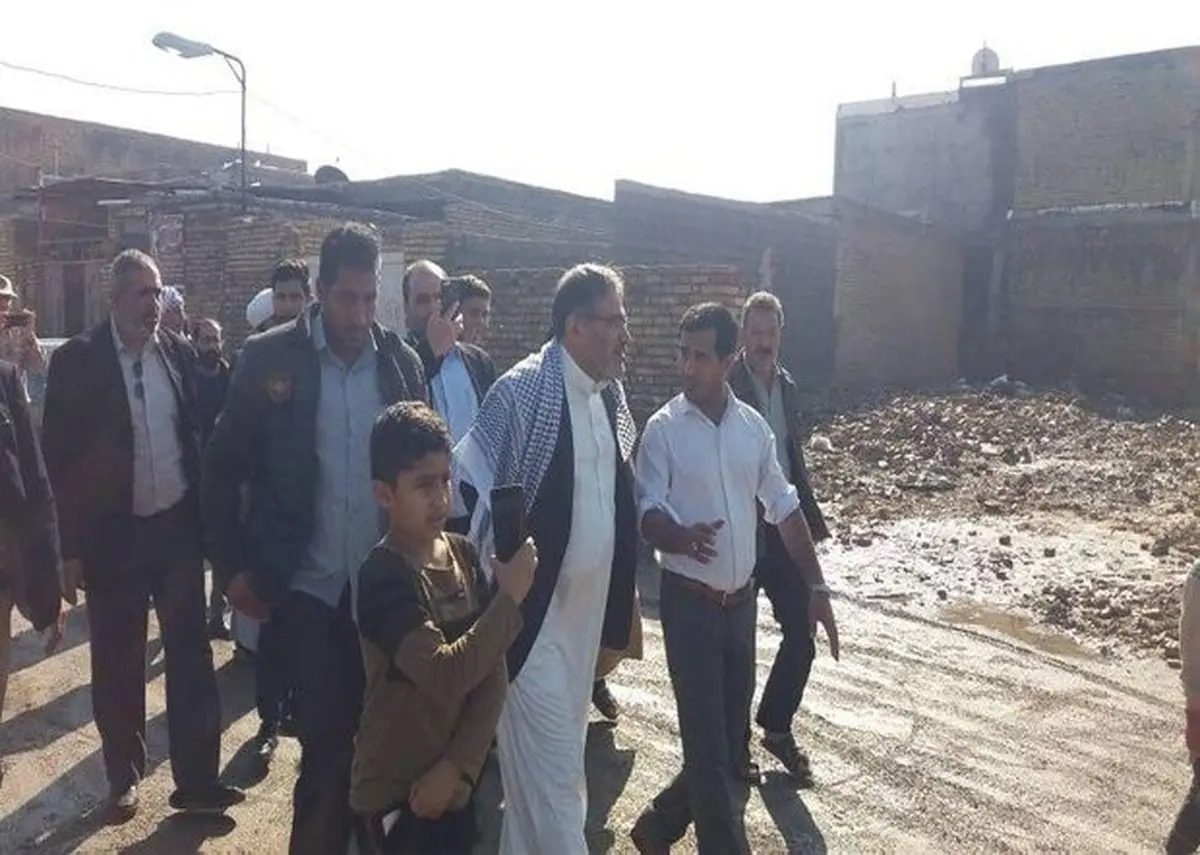 دبیر شورای عالی امنیت ملی از مناطق آب گرفته کوت عبدالله بازدیدکرد