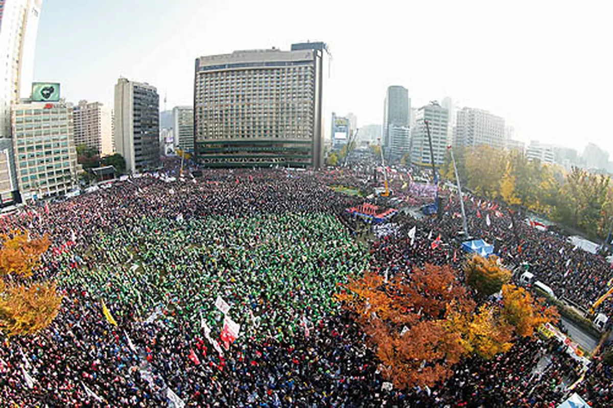 تظاهرات ضدرانت در سئول