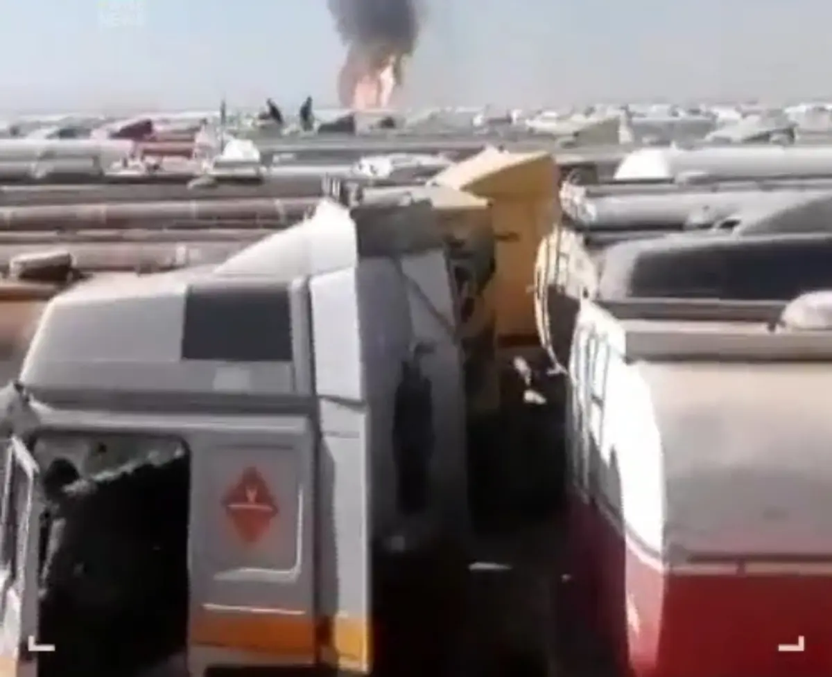 لحظه آغاز انفجار در گمرک اسلام‌قلعه + ویدئو