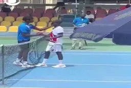 سیلی تنیسور بازنده به حریف برنده‌اش!+ویدئو 