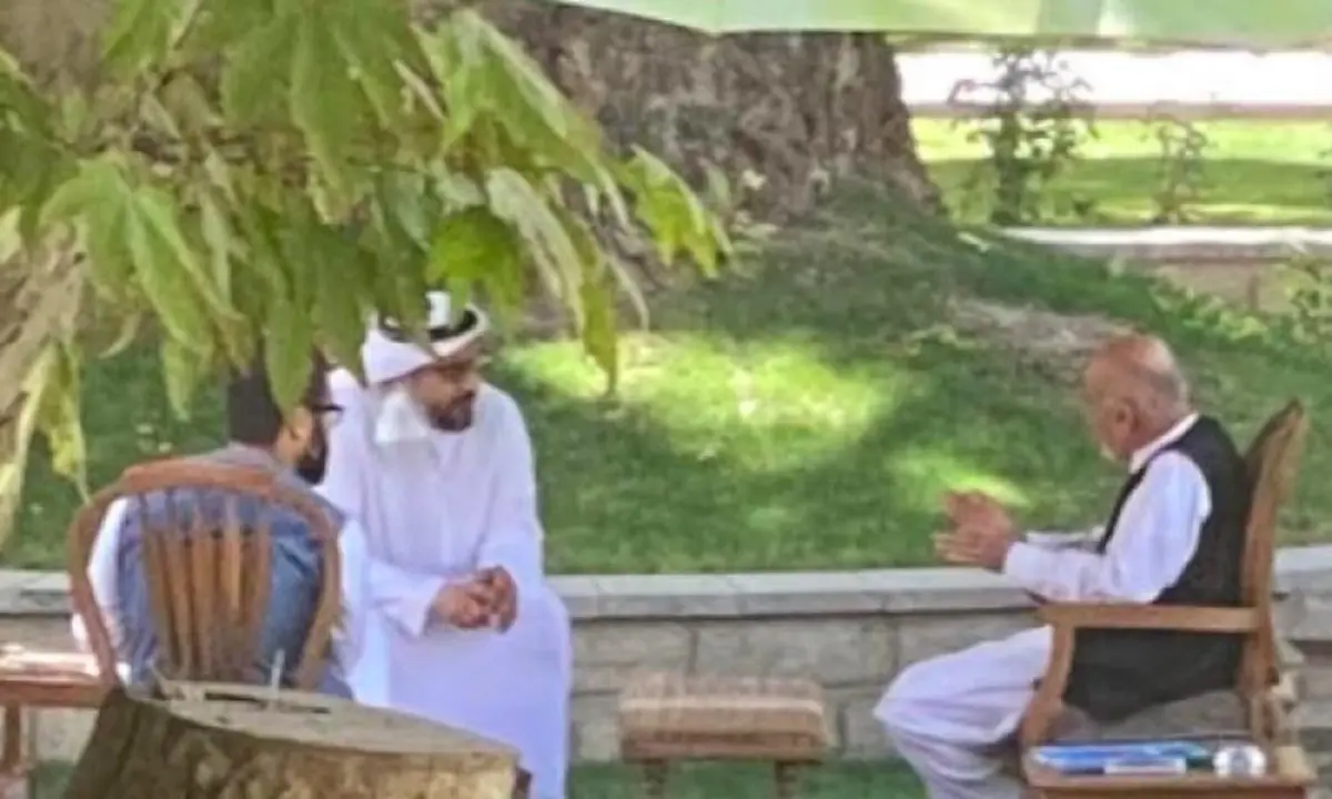 عکسی لو رفته از دیدار اشرف غنی با یک مقام اماراتی