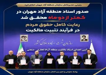 منطقه آزاد مهران صاحب سند شد؛ تثبیت مالکیت ۷ هزار هکتار در کمتر از دو ماه