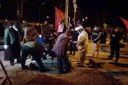 تصویری از مراسم خاکسپاری سردار سلگی زیر سایه کرونا
