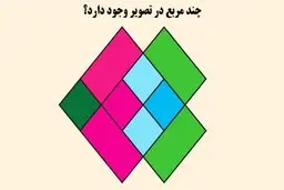 تست هوش | چند مربع در تصویر مشاهده می کنید؟ + پاسخ