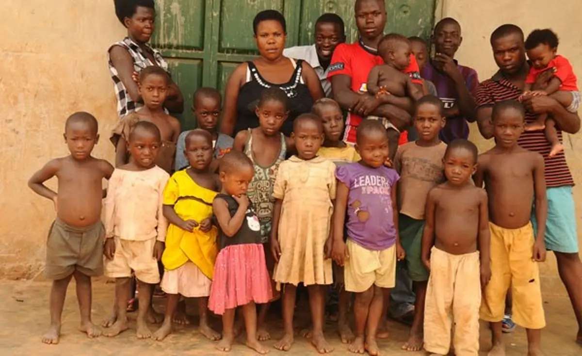 زن اوگاندایی که با ۴۱ سال۴۴ فرزند دارد