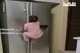 کودکی که واقعاً از دیوار راست بالا می‌رود!+ویدئو