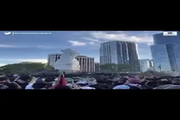 سرنگونی مجسمه کریستوف کلمب + ویدئو