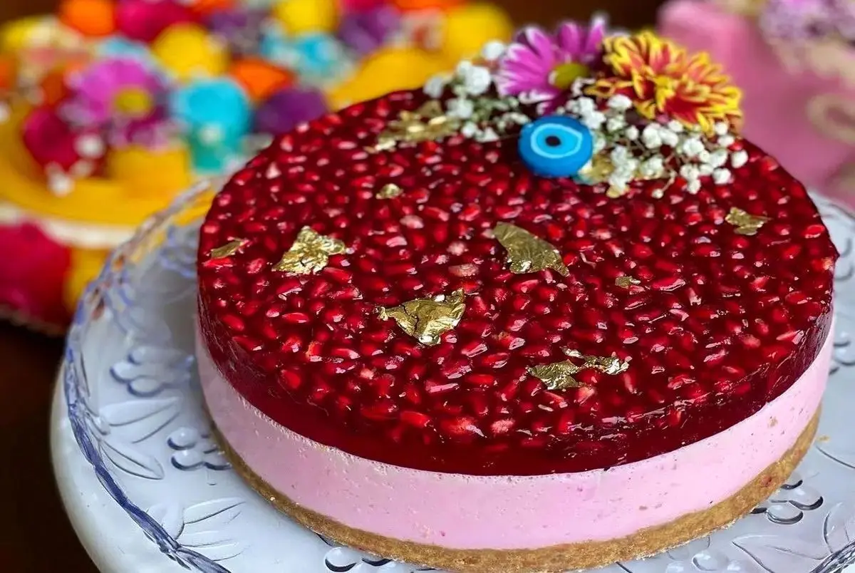 طرز تهیه چیزکیک انار | الان که فصله اناره این چیزکیکو درست کن و لذت ببر +ویدئو