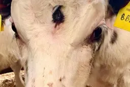  گوساله‌ای که با بیش از 2 چشم به دنیا امد + عکس