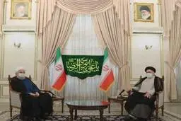 تصاویر جالب از دیدار روحانی با رئیسی| روحانی به رئیسی چه گفت؟+عکس