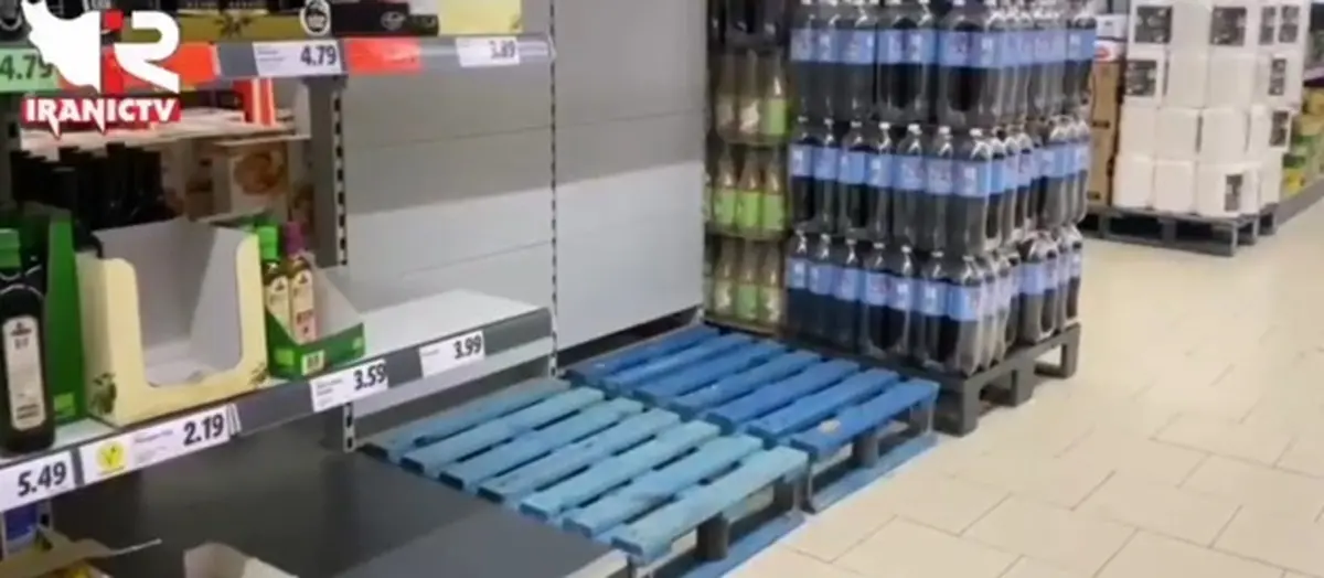 سوپرمارکت های آلمان در بحبوحه جنگ روسیه و اوکراین با کمبود کالا مواجه شدند+ ویدئو 