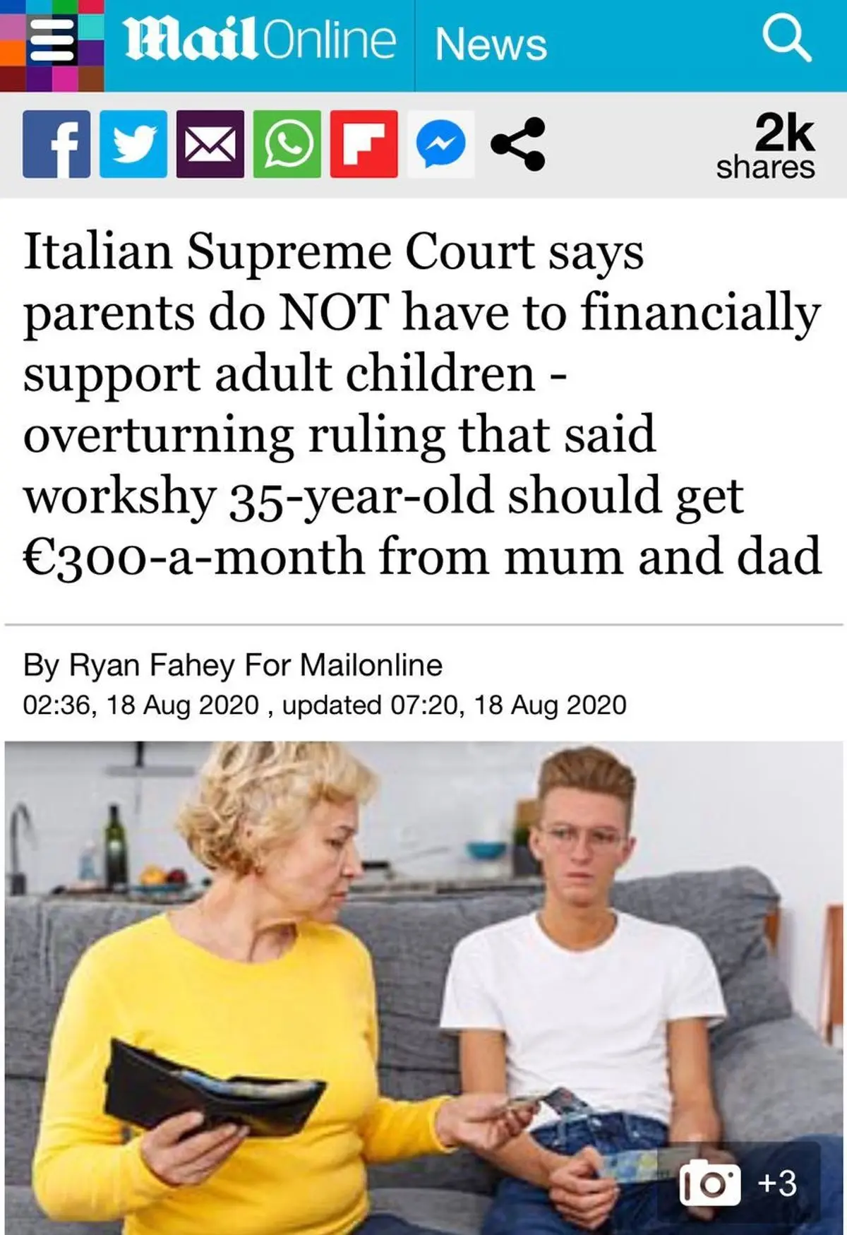 رای جنجالی دیوان عالی ایتالیا علیه فرزندان بیکاری که در خانه می‌خورند و می‌خوابند!