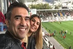 عاشقانه های احمدرضا عابدزاده و همسر خیلی جوانش در خارج