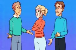 تست هوش | از بین این 2 مرد همسر واقعی این خانم کیست؟ + پاسخ