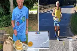 دور دنیا با دویدن  |   اندی ویلموت هشتصدمین ماراتن خود را به انجام رساند