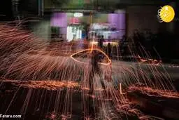 تفریح آتشین جوانان غزه در ماه رمضان 