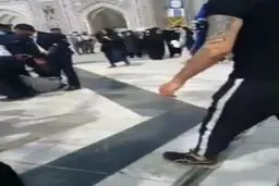 لحظه دستگیری ضارب دو شهروند در حرم مطهر رضوی+ویدئو 