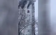عملیات نفس‌گیر نجات دختر گرفتار در آتش‌سوزی آپارتمان+ویدئو