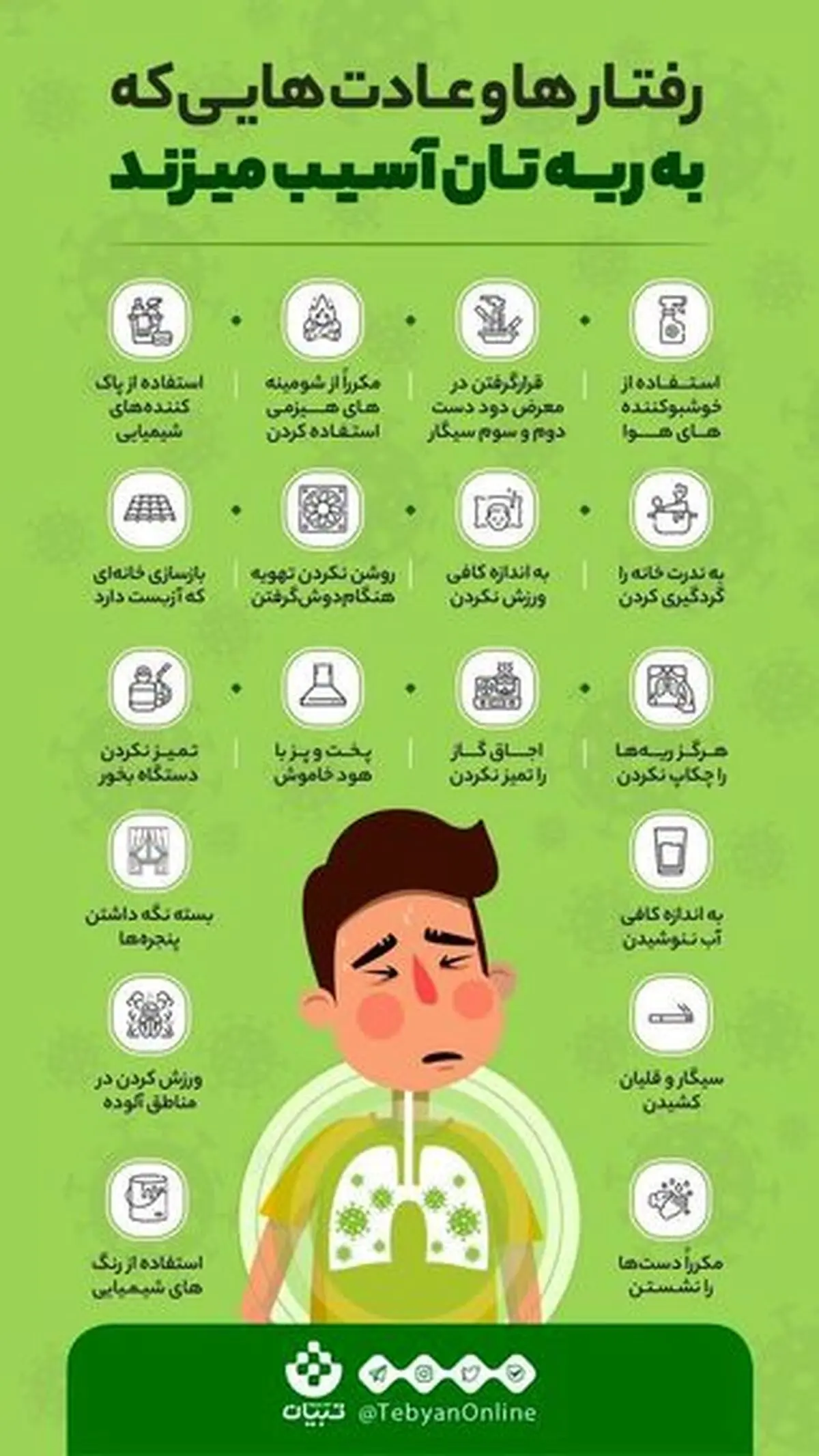 عادت‌هایی که به ریه‌تان آسیب می‌زند
