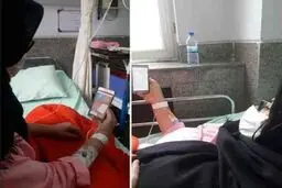 معلم قزوینی در بستر بیماری دست از آموزش مجازی برنداشت