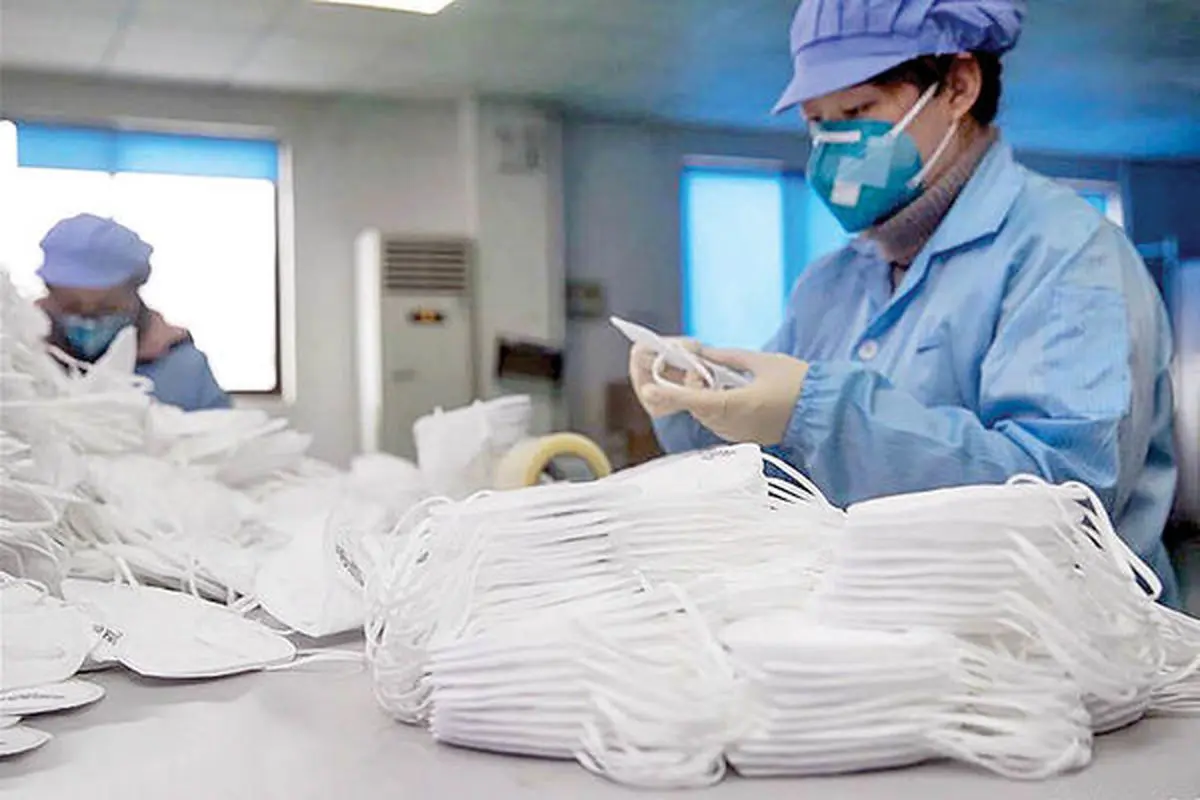 بازار بهداشتی جهان در مشت چین | پکن ۳ برابر بیشتر از کل دنیا ماسک تولید می‌کند