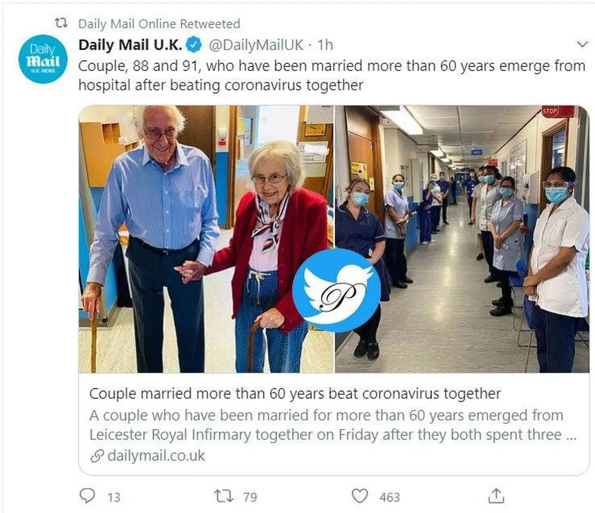 
شکست کروناویروس |  زوج ۸۸ و ۹۱ ساله!
