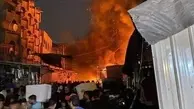 آتش‌سوزی در بازار بغداد