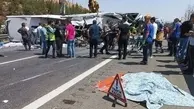 تصادف مرگبار اتوبوس مسافربری در ترکیه + ویدئو و عکس