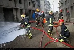آتش سوزی در پارکینگ عمومی پردیس