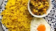 طرز تهیه دمی باقالی زرد کته ساده و فوق العاده خوشمزه و ارزان